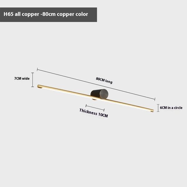 Copper LED mirror wall lamp