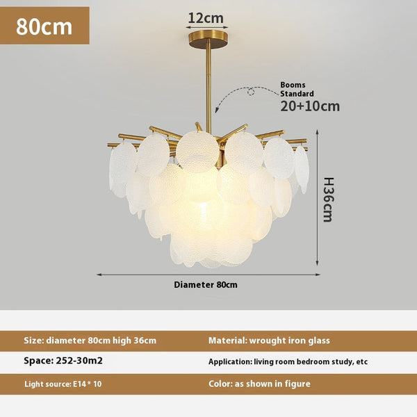 Lustre coquille crème français