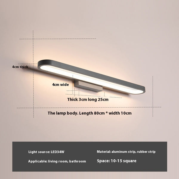 Applique murale simple à LED en aluminium avec miroir