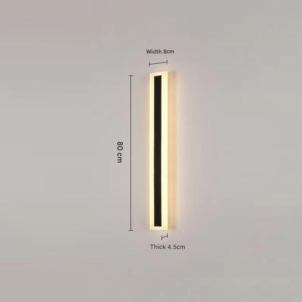 Black strip LED courtyard aisle wall light