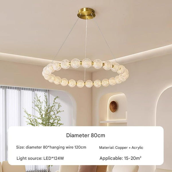 All copper LED living room bedroom chandelier