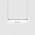 Creative one-word long strip dining chandelier