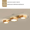 Creative solid wood LED ceiling lamp