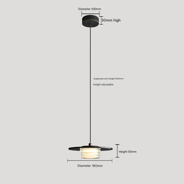 Nordic simple black bedroom bedside chandelier