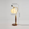 Lampe de table d'étude de chambre à coucher en tissu rétro français