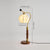 Lampe de table d'étude de chambre à coucher en tissu rétro français