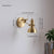 Nordic brass bedroom study background wall lamp