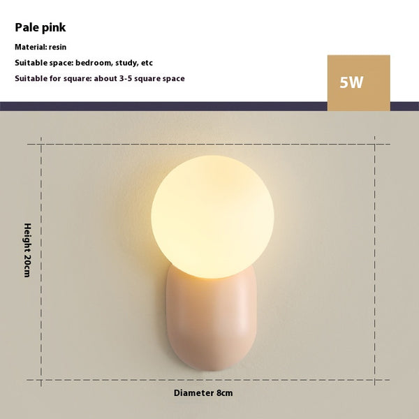 Applique murale de chambre de style nordique crème