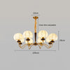French solid wood fabric chandelier