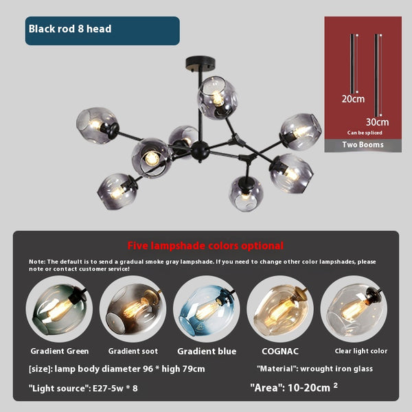 Creative and personalized magic bean molecular chandelier