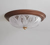 Walnut Color Glass Bedroom Ceiling Light