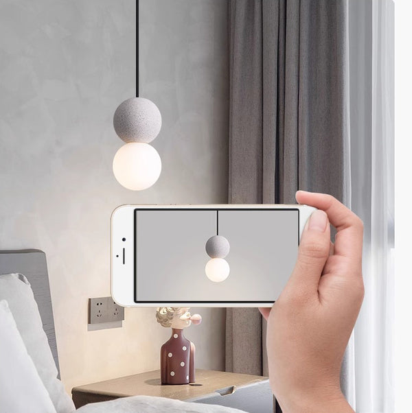 Wabi-sabi style terrazzo bedroom bedside small Pendant light