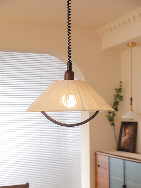 Lustre relevable en forme de bûche