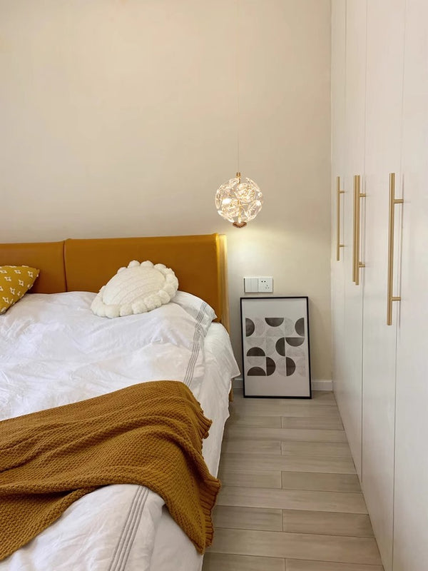 Nordic light luxury crystal bedroom bedside small chandelier