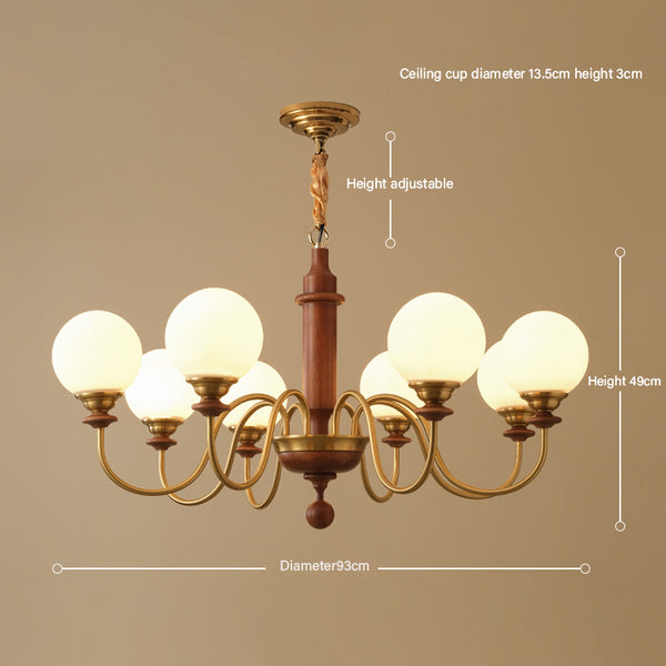 Vintage solid wood magic beans chandelier