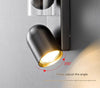 Nordic minimalist double head rotatable bedroom bedside wall lamp