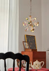 Creative petal dandelion colored crystal chandelier