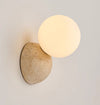 Wabi-sabi style yellow travertine bedroom bedside corridor wall lamp
