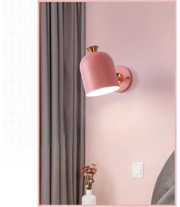 Nordic creative macaron living room bedroom LED wall lamp