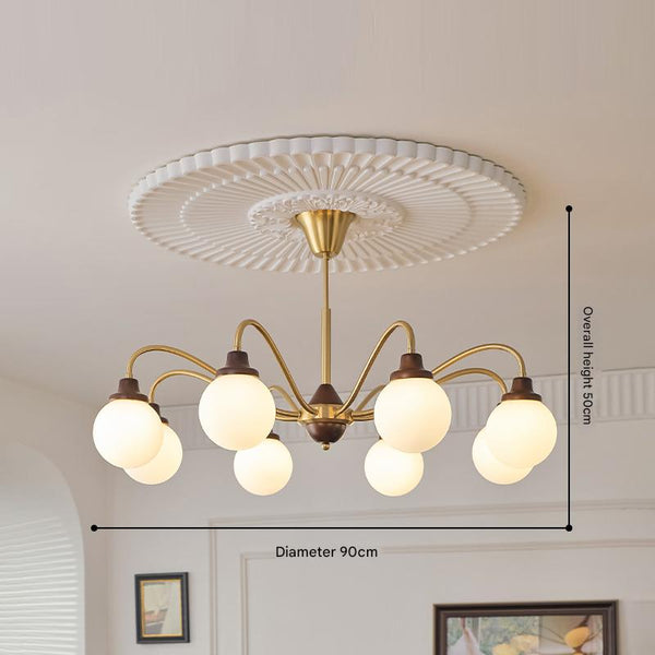 Retro cream style magic bean living room chandelier