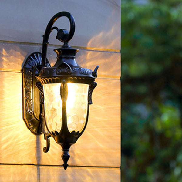 Retro outdoor waterproof villa door balcony corridor wall lamp