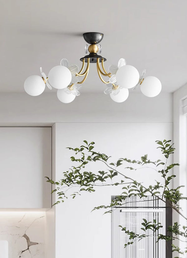 French cream style full copper living room and bedroom ceiling lamp