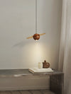 Walnut all copper bedside chandelier