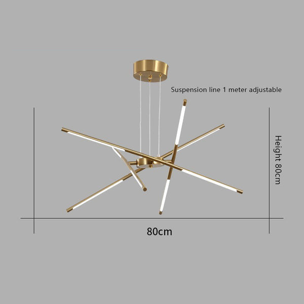 Geometric line LED chandelier