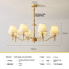 French retro solid wood living room chandelier