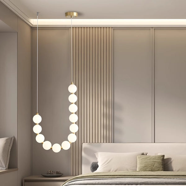 Cream style all-copper magic bean chandelier