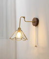 Medieval style glass bedroom bedside wall lamp