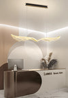 Nordic long strip creative wings led dining chandelier