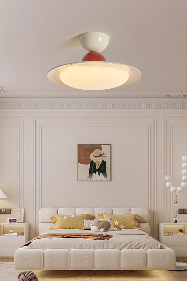 Plafonnier LED rond de style crème