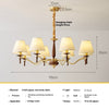 French retro solid wood living room chandelier