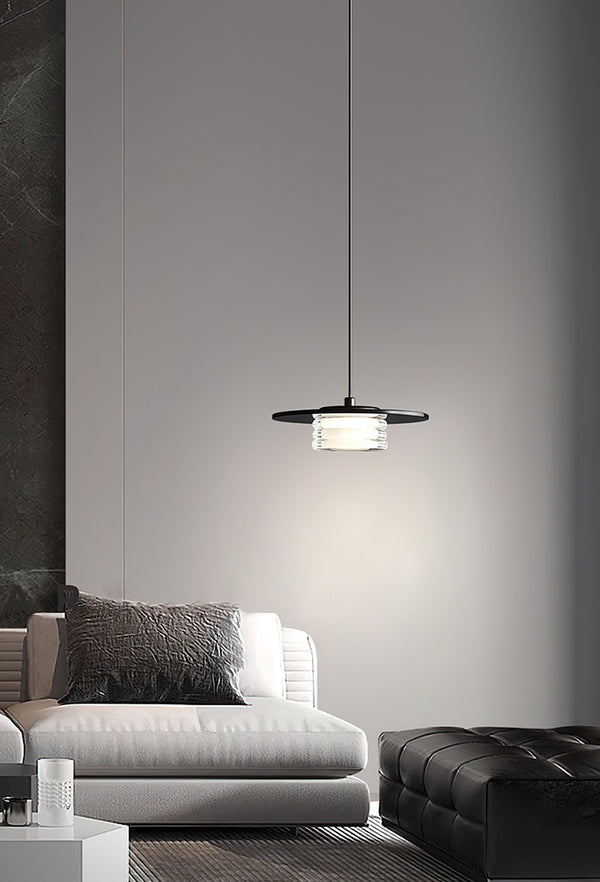 Nordic simple black bedroom bedside chandelier