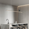 All-copper minimalist long strip restaurant chandelier