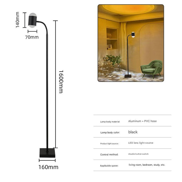 Creative double-headed water ripple atmosphere floor lamp