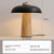 Lampe de table champignon en travertin jaune