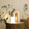 Lampe de table de chambre à coucher en bois massif