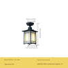 Chinese style outdoor waterproof villa corridor pavilion courtyard ceiling lamp