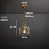Copper Vintage Crystal Glass Chandelier