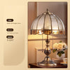 Retro full copper glass bedroom living room study table lamp