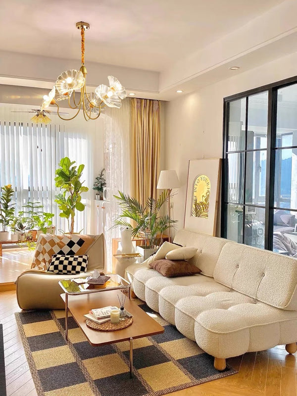 Lustre de jardin rétro en forme de feuille de lotus