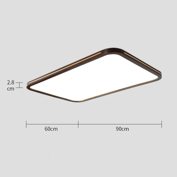 LED-Deckenleuchte aus Walnussholz