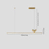 All-copper minimalist long strip restaurant chandelier