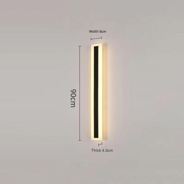 Black strip LED courtyard aisle wall light