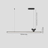 All-copper minimalist long strip restaurant chandelier