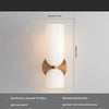 Nordic creative double head glass bedroom corridor wall lamp