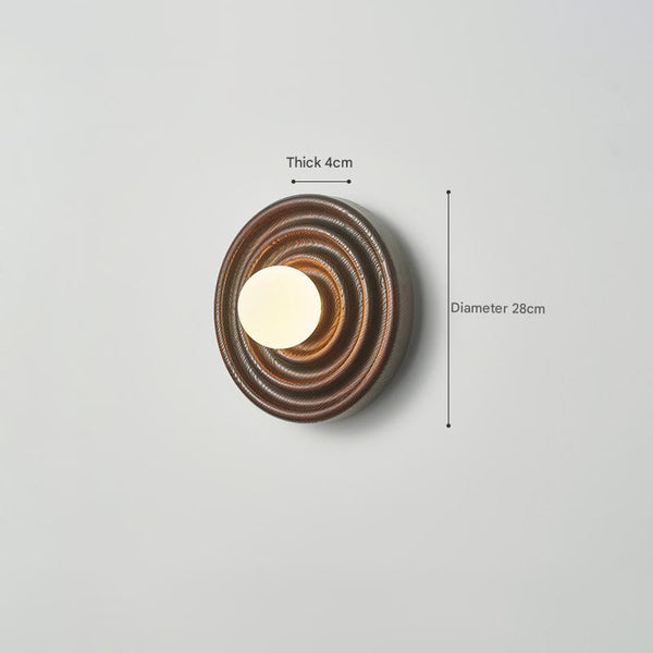 Wandlampe aus Massivholz im japanischen Stil mit Wasserkräuselungen