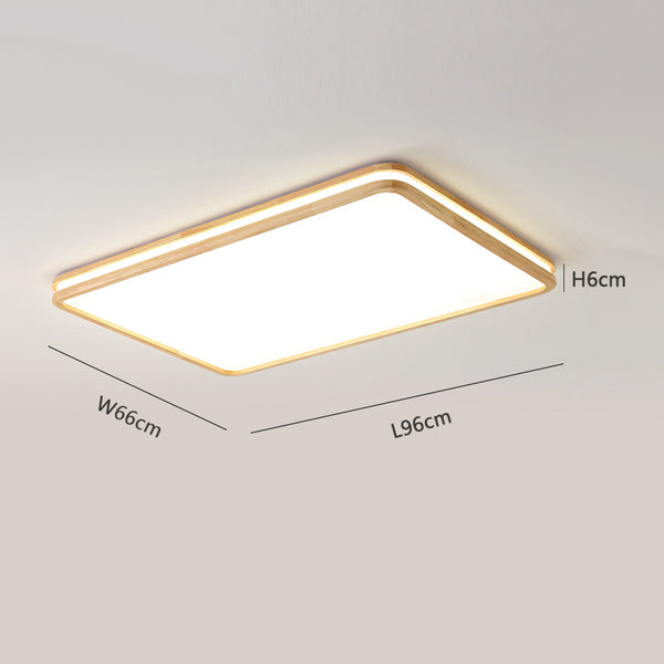 Solid wood LED ceiling light